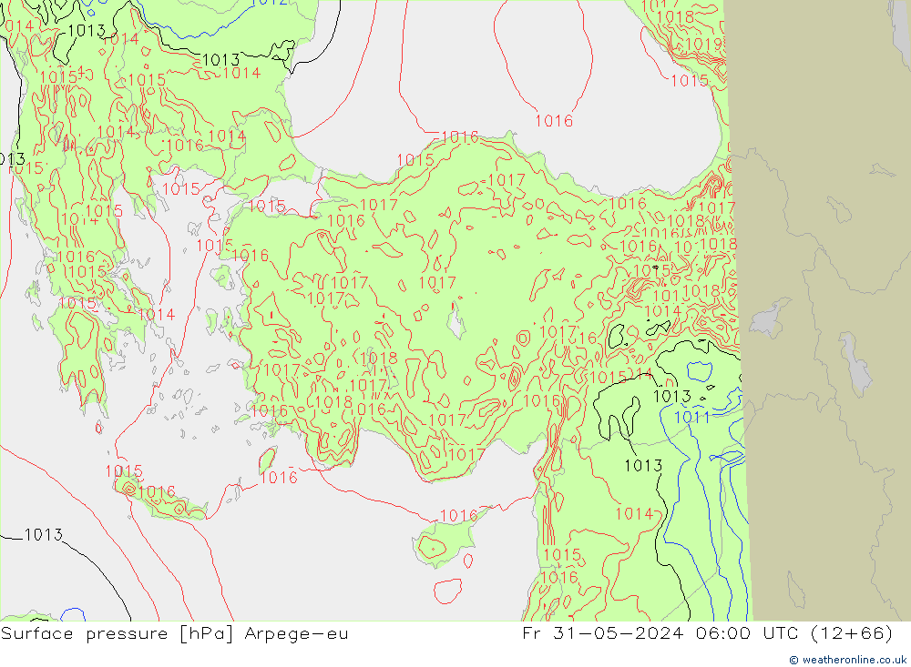 Bodendruck Arpege-eu Fr 31.05.2024 06 UTC