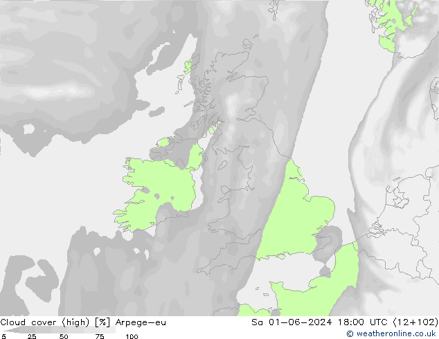 Bulutlar (yüksek) Arpege-eu Cts 01.06.2024 18 UTC