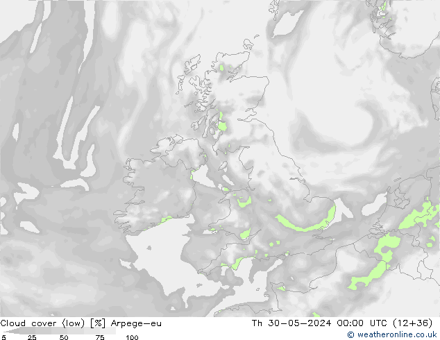 Wolken (tief) Arpege-eu Do 30.05.2024 00 UTC