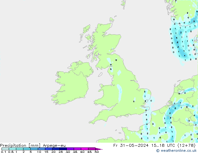 precipitação Arpege-eu Sex 31.05.2024 18 UTC