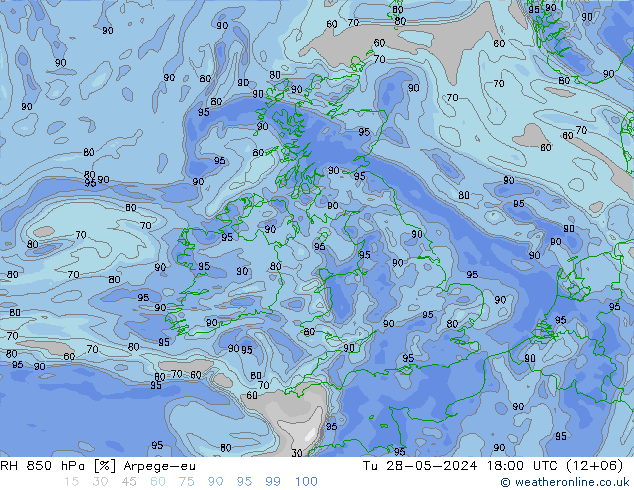 RV 850 hPa Arpege-eu di 28.05.2024 18 UTC