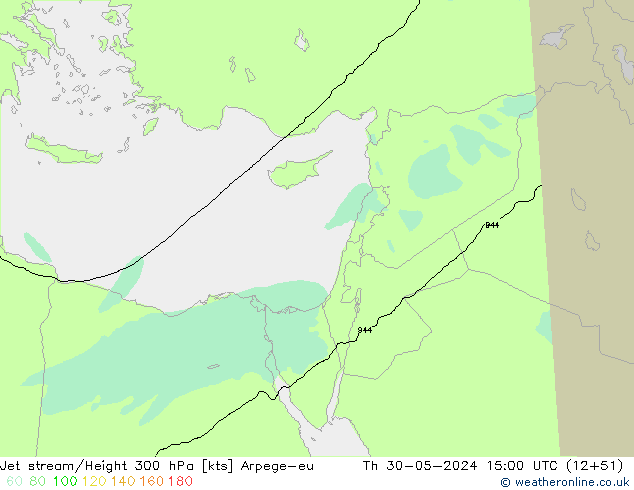 Jet stream Arpege-eu Qui 30.05.2024 15 UTC
