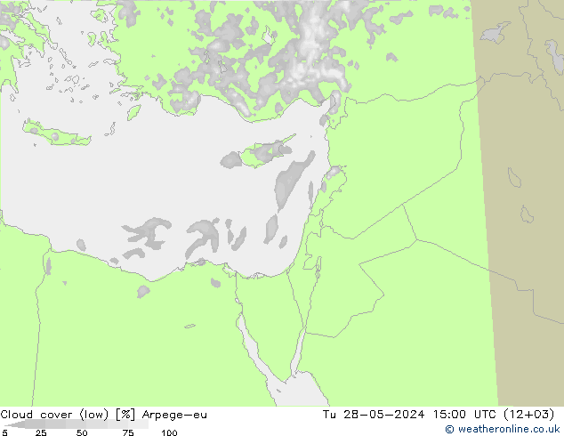 Bulutlar (düşük) Arpege-eu Sa 28.05.2024 15 UTC