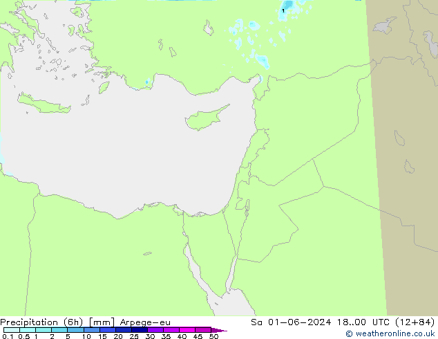 Precipitation (6h) Arpege-eu So 01.06.2024 00 UTC