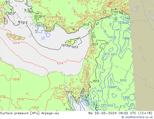 Surface pressure Arpege-eu We 29.05.2024 06 UTC