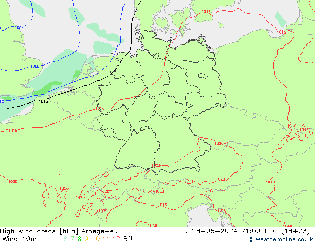 Windvelden Arpege-eu di 28.05.2024 21 UTC