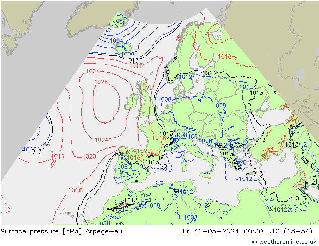 Bodendruck Arpege-eu Fr 31.05.2024 00 UTC