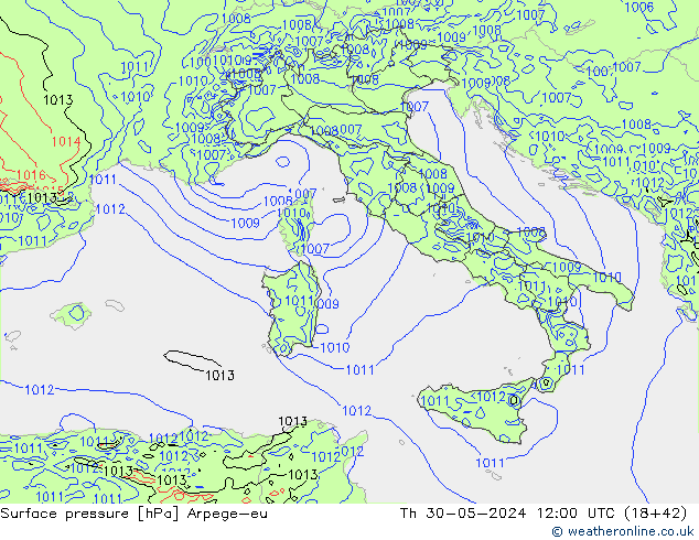 Yer basıncı Arpege-eu Per 30.05.2024 12 UTC