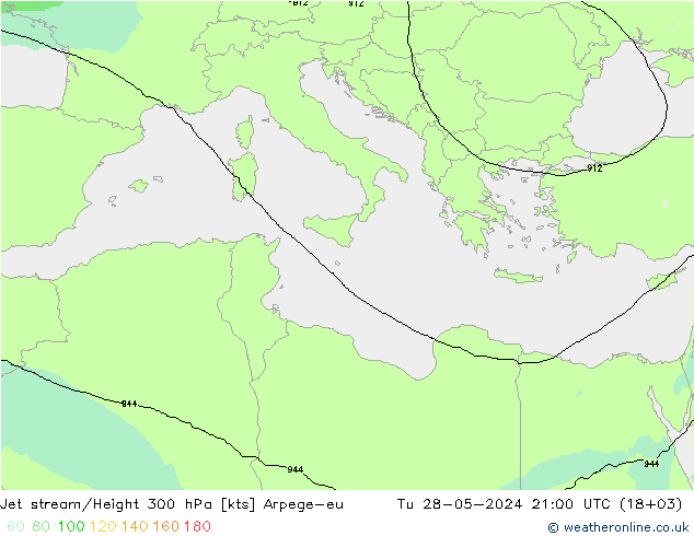 Prąd strumieniowy Arpege-eu wto. 28.05.2024 21 UTC