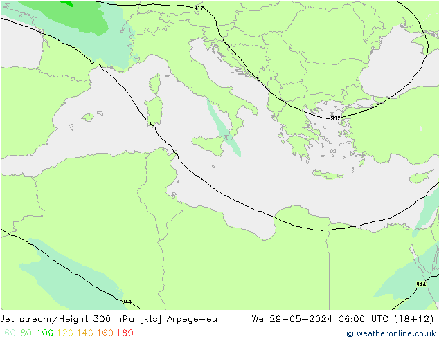 Courant-jet Arpege-eu mer 29.05.2024 06 UTC