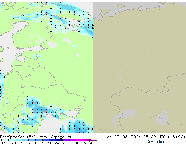 Nied. akkumuliert (6Std) Arpege-eu Mi 29.05.2024 00 UTC