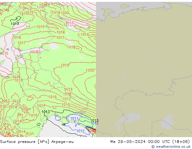 Surface pressure Arpege-eu We 29.05.2024 00 UTC