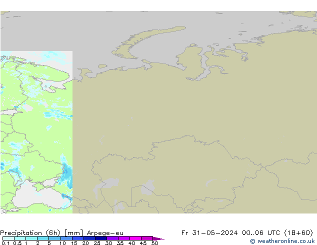 Nied. akkumuliert (6Std) Arpege-eu Fr 31.05.2024 06 UTC