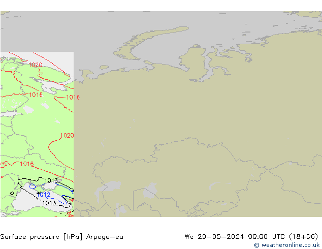 Yer basıncı Arpege-eu Çar 29.05.2024 00 UTC