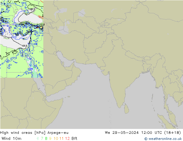 Windvelden Arpege-eu wo 29.05.2024 12 UTC