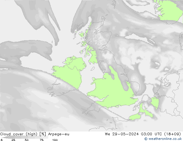 nuvens (high) Arpege-eu Qua 29.05.2024 03 UTC