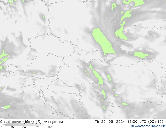 Bulutlar (yüksek) Arpege-eu Per 30.05.2024 18 UTC