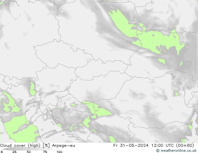 Nubes altas Arpege-eu vie 31.05.2024 12 UTC