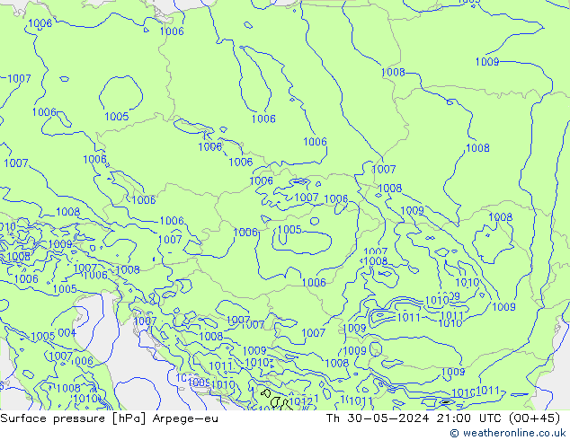 ciśnienie Arpege-eu czw. 30.05.2024 21 UTC