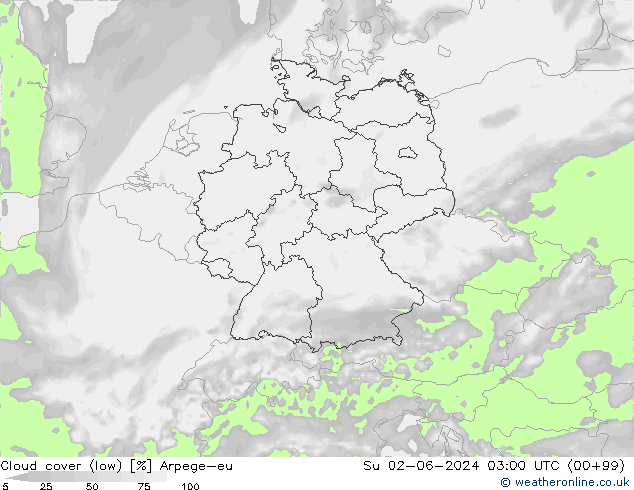 облака (низкий) Arpege-eu Вс 02.06.2024 03 UTC