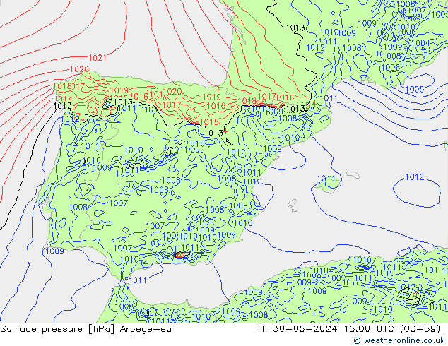ciśnienie Arpege-eu czw. 30.05.2024 15 UTC