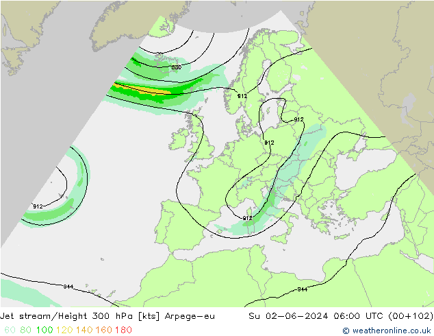 Polarjet Arpege-eu So 02.06.2024 06 UTC