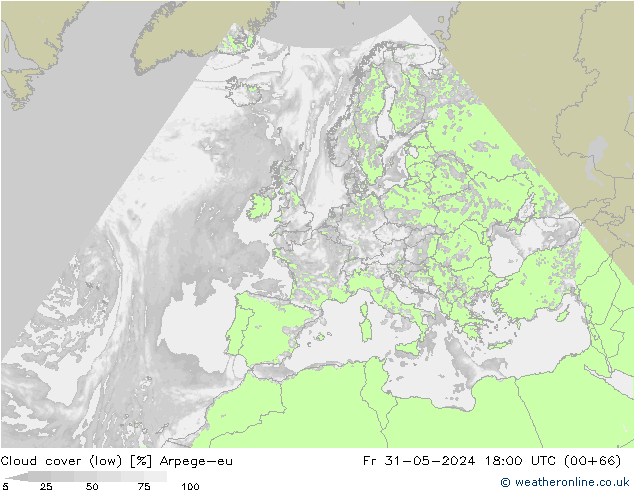 Wolken (tief) Arpege-eu Fr 31.05.2024 18 UTC