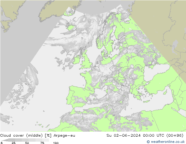 nuvens (médio) Arpege-eu Dom 02.06.2024 00 UTC