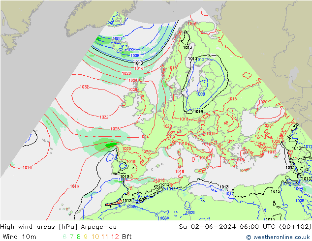 Sturmfelder Arpege-eu So 02.06.2024 06 UTC