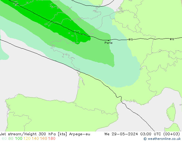 Prąd strumieniowy Arpege-eu śro. 29.05.2024 03 UTC