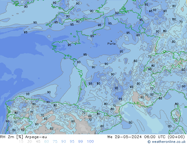 RV 2m Arpege-eu wo 29.05.2024 06 UTC