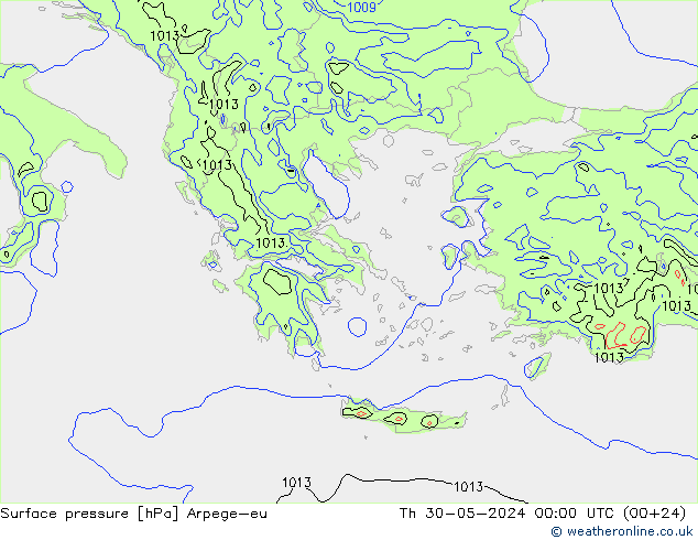 Yer basıncı Arpege-eu Per 30.05.2024 00 UTC