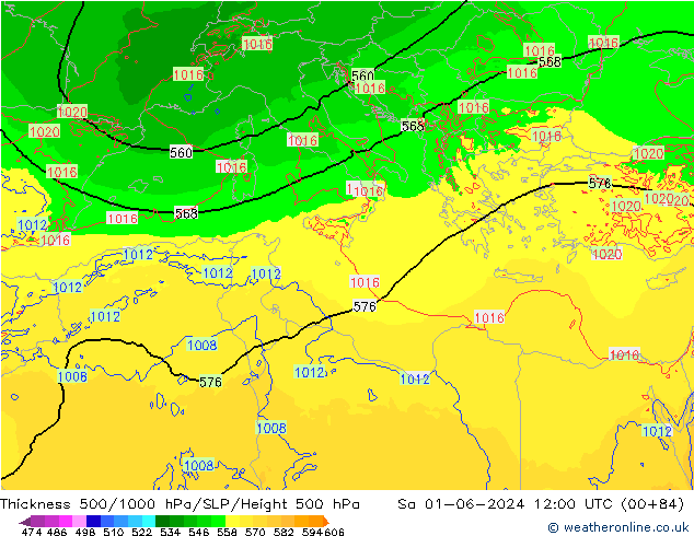 Thck 500-1000hPa Arpege-eu sab 01.06.2024 12 UTC