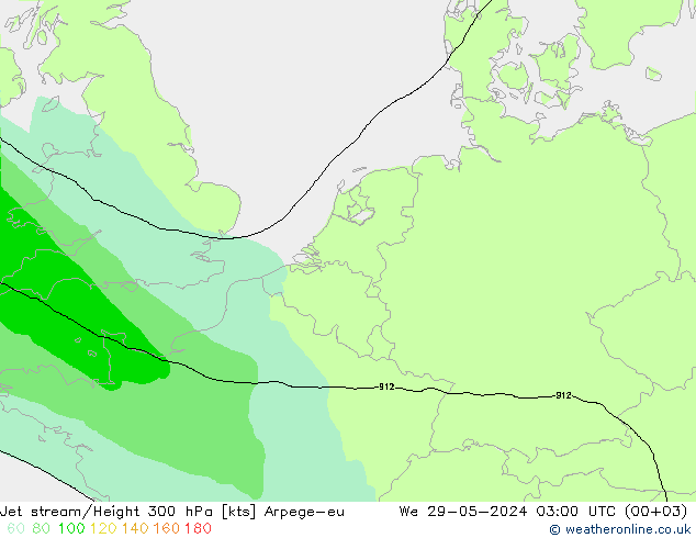 Prąd strumieniowy Arpege-eu śro. 29.05.2024 03 UTC