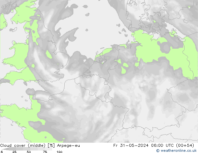 Bewolking (Middelb.) Arpege-eu vr 31.05.2024 06 UTC