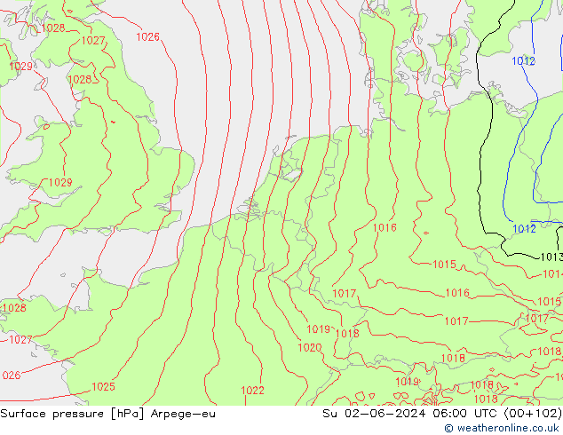 ciśnienie Arpege-eu nie. 02.06.2024 06 UTC