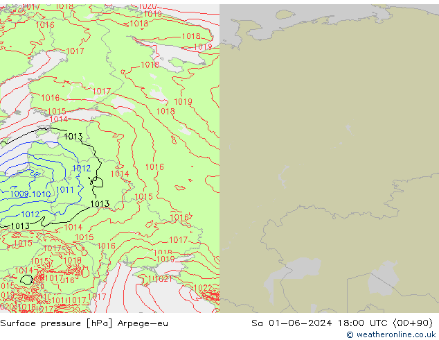 Luchtdruk (Grond) Arpege-eu za 01.06.2024 18 UTC