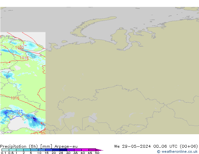 opad (6h) Arpege-eu śro. 29.05.2024 06 UTC