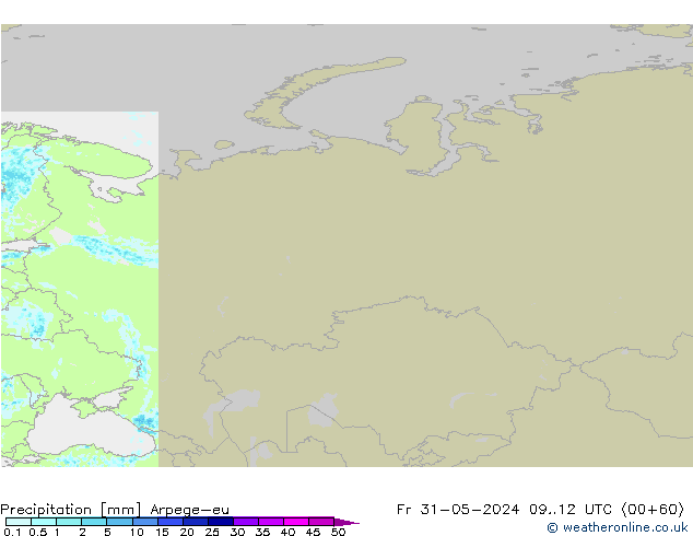 Yağış Arpege-eu Cu 31.05.2024 12 UTC