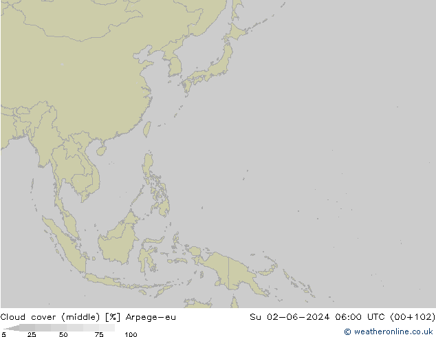 Nubi medie Arpege-eu dom 02.06.2024 06 UTC