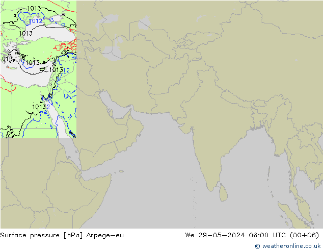 Luchtdruk (Grond) Arpege-eu wo 29.05.2024 06 UTC