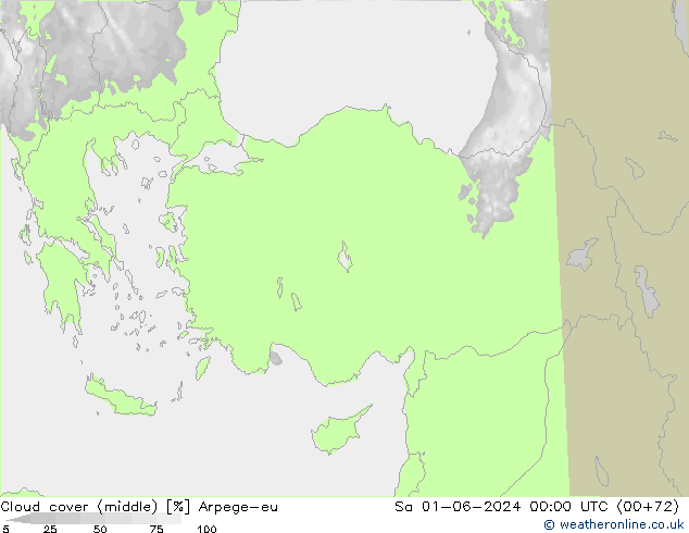 Nubi medie Arpege-eu sab 01.06.2024 00 UTC