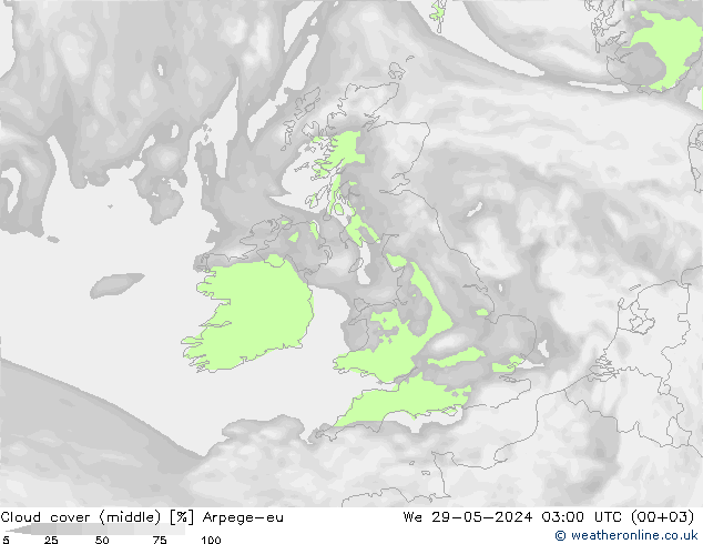 Bewolking (Middelb.) Arpege-eu wo 29.05.2024 03 UTC