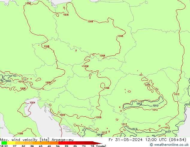 Windböen Arpege-eu Fr 31.05.2024 12 UTC
