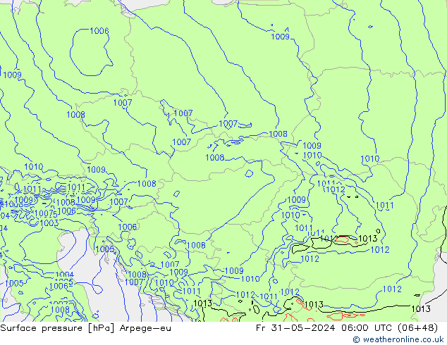 Yer basıncı Arpege-eu Cu 31.05.2024 06 UTC