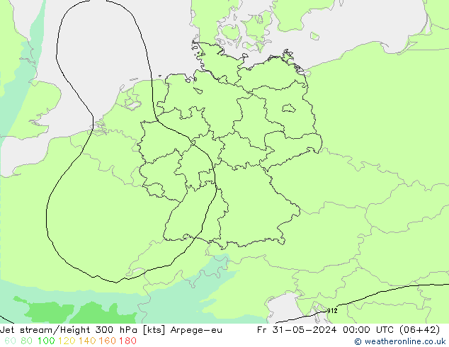 Courant-jet Arpege-eu ven 31.05.2024 00 UTC
