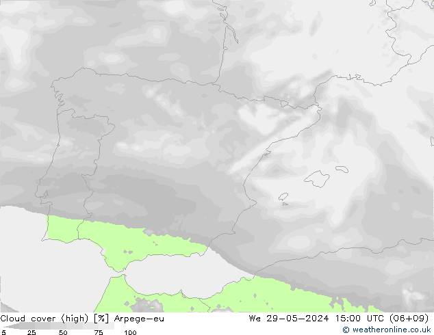 vysoký oblak Arpege-eu St 29.05.2024 15 UTC