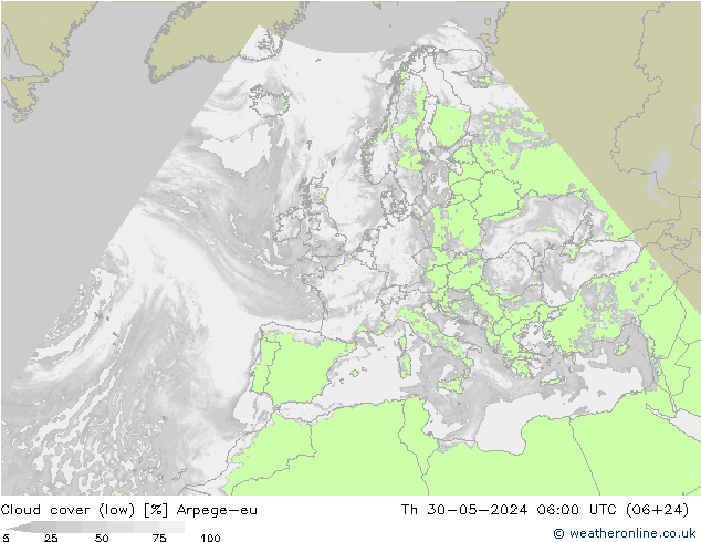 云 (低) Arpege-eu 星期四 30.05.2024 06 UTC