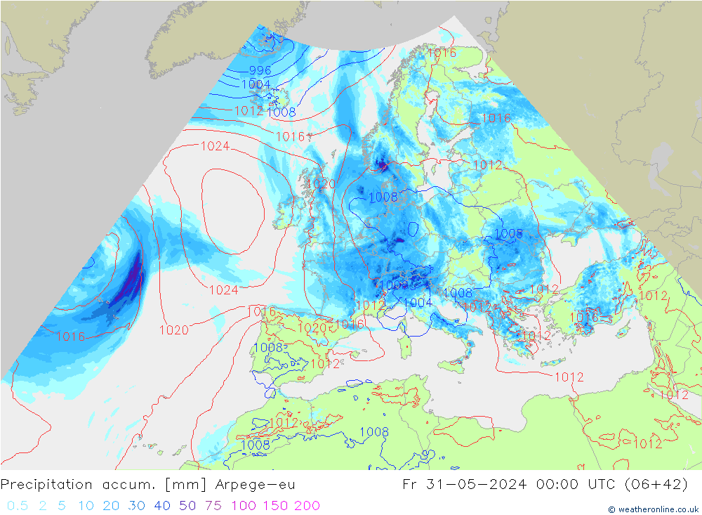 Nied. akkumuliert Arpege-eu Fr 31.05.2024 00 UTC