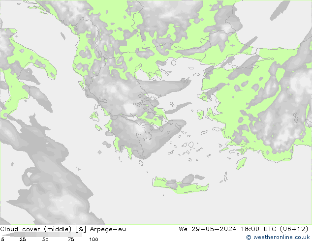 Bulutlar (orta) Arpege-eu Çar 29.05.2024 18 UTC